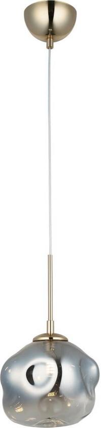 Herman hengelampe, gullfarget, Ø 18 cm, glass, jern