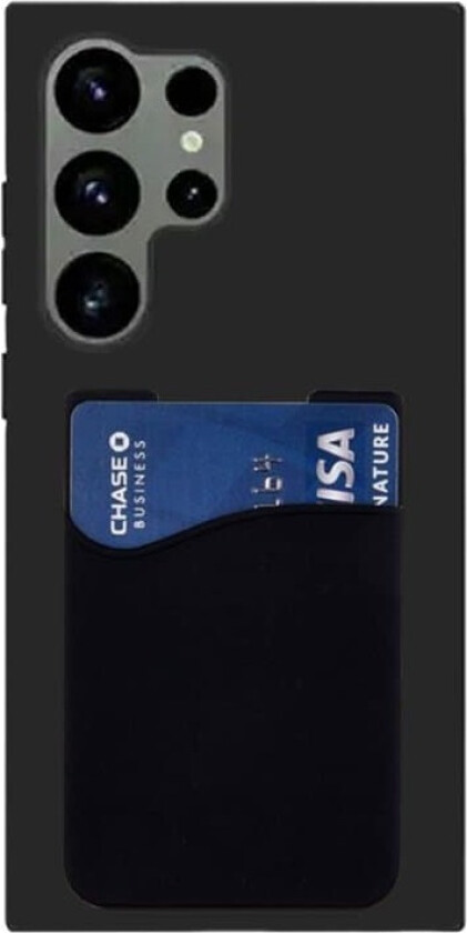 Silikon deksel med kortholder Samsung Galaxy S25 Ultra - Svart