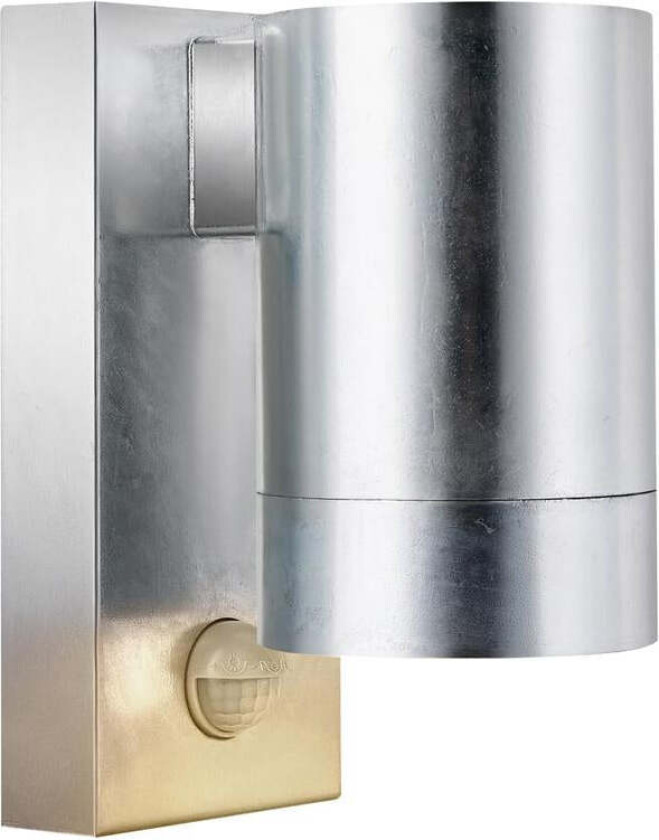 Tin maxi vegglampe utendørs ned IP54 - Sensor - Galvanisert stål