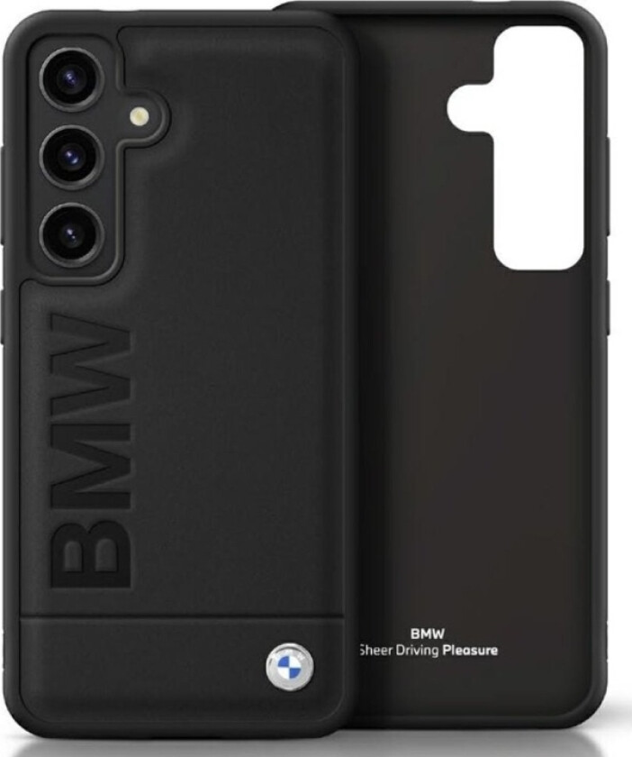 Bmw Leather Big Wordmark Case For Samsung Galaxy S25+ Black