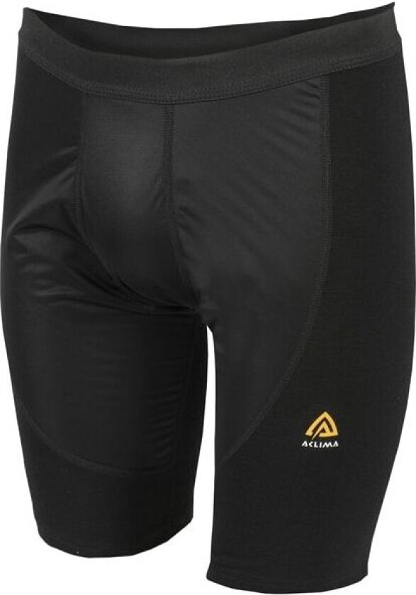 WarmWool Long Shorts m/Windstop, M's, Jet Black L