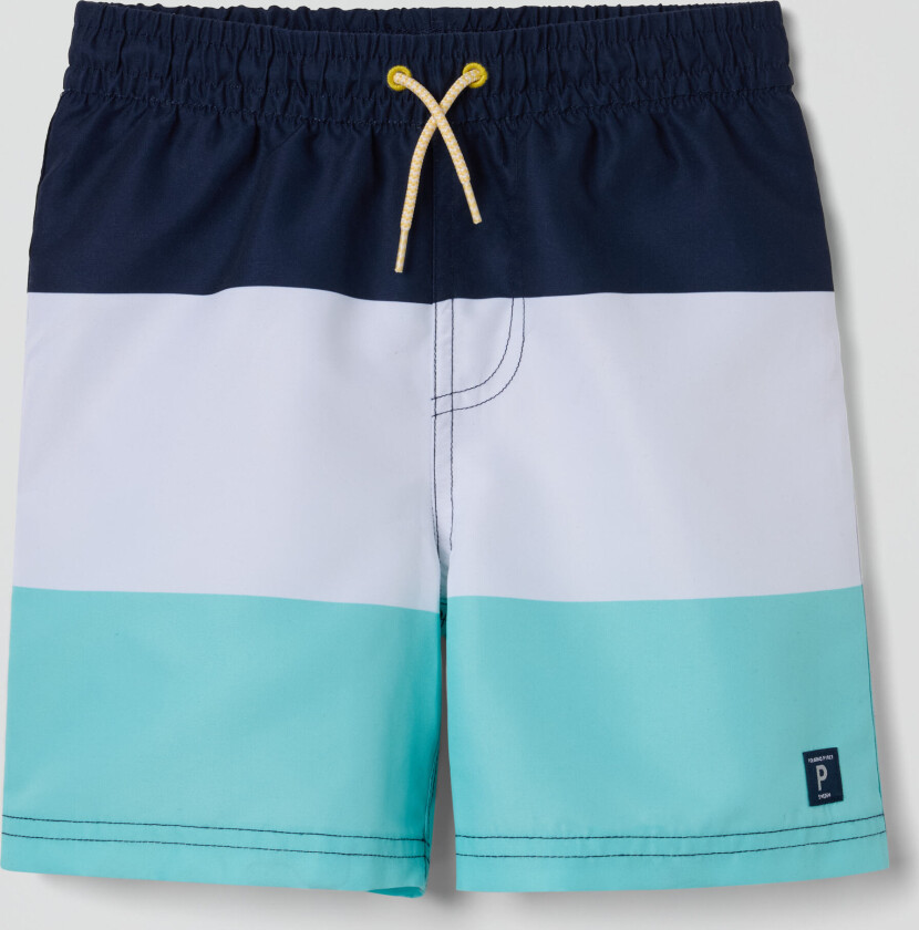 Badeshorts blokkstripet