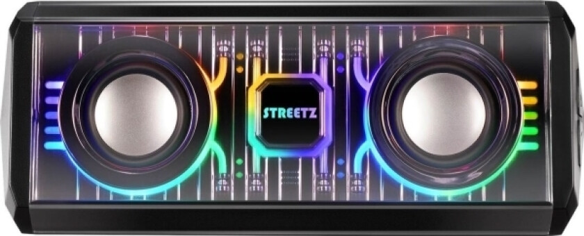 Gjennomsiktig Bluetooth Høyttaler Streetz Med Tws Og Led Lyseffekter / 6612078 / S310-Blk