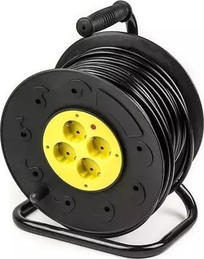 Plugg Exd Skjøteledning Med Spole 50M, 4 Stikkontakter, 3X2,5Mm2