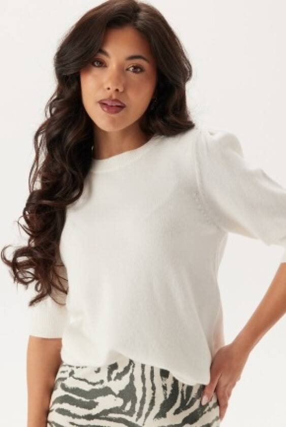 Viril 2/4 SLEEVE O-NECK KNIT T White Alyssum XL