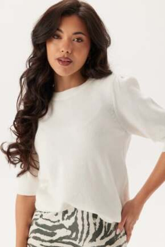 Viril 2/4 SLEEVE O-NECK KNIT T White Alyssum XS