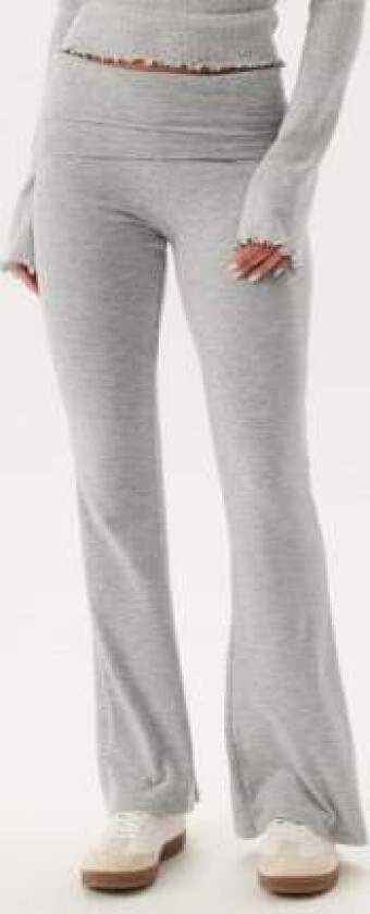Onlglamour Fold Down Pant Light Grey Melange L