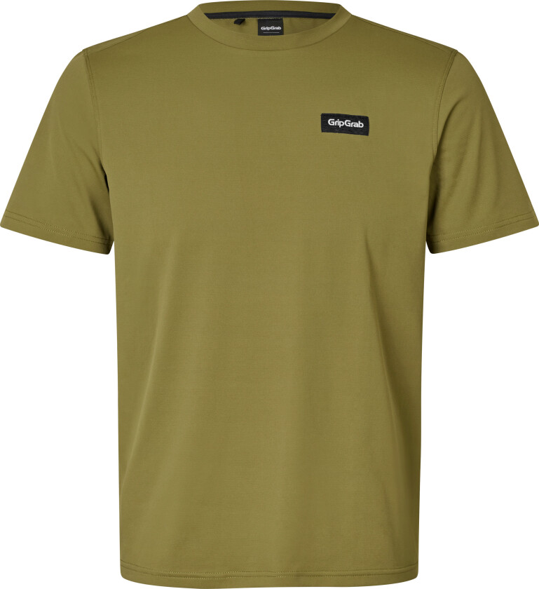 Gripgrab Men's Flow Technical T-Shirt Olive Green XL, Olive Green