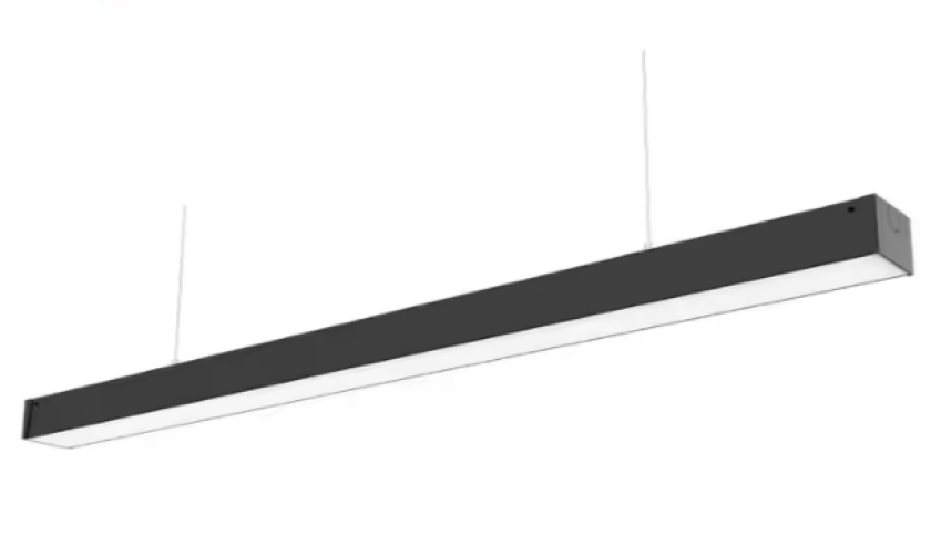 36W LED lysskinne, taklampe for kontor - Svart, 120 lm/W, 120 cm, inkl. wireoppheng - Farge på huset : Svart, Kulør : Varm