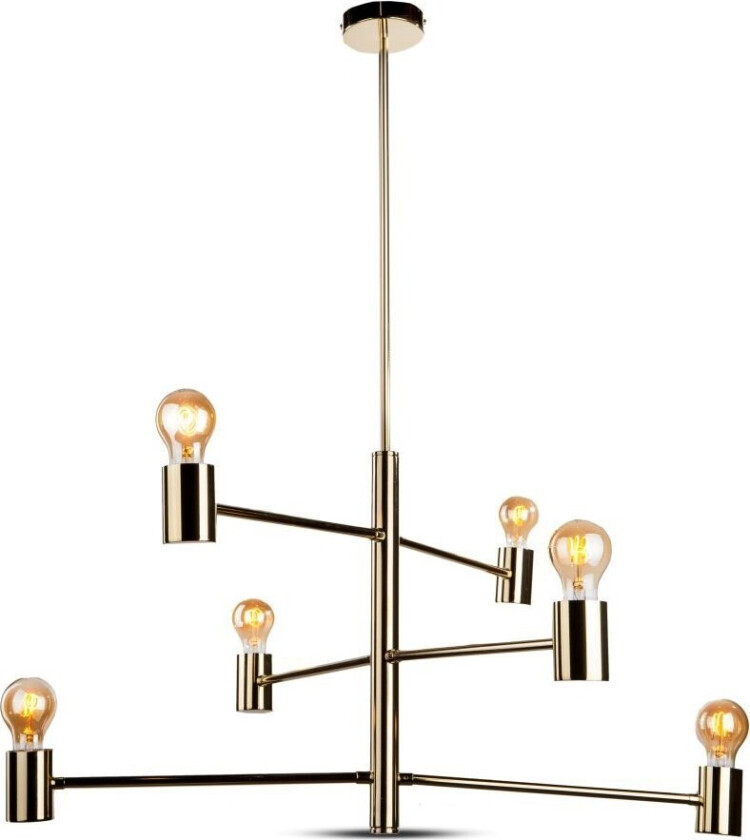 Moderne lysekrone E27 - Bevegelig Ø400, 6 lys.