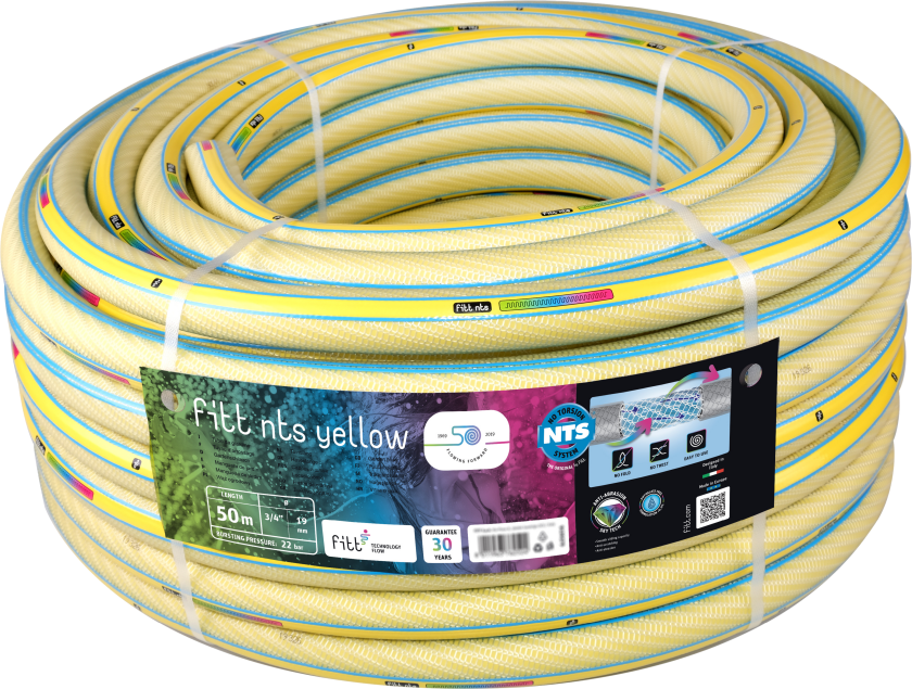 Bilde av Fitt NTS Yellow vandslange 7bar 3/4"Ã50mtr