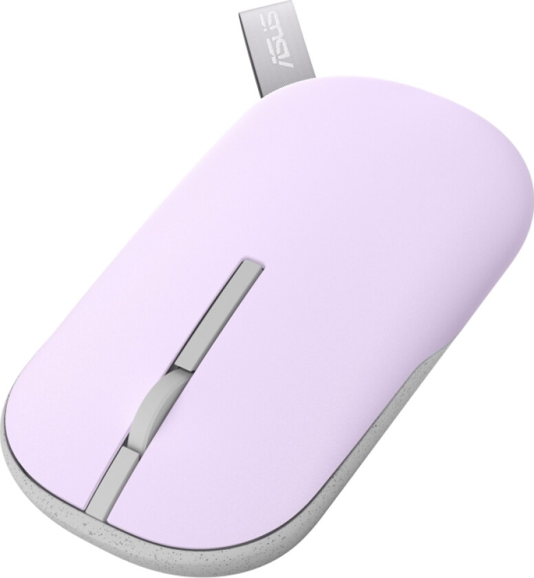 Asus Md100 - Mus - Høyre- Og Venstrehåndet - Optisk - Trådløs - 2.4 Ghz, Bluetooth 5.0 Le - Usb Trådløs Mottaker - Lilladis