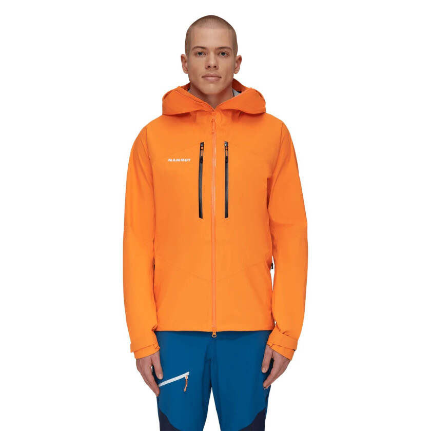 Taiss HS Hooded Jacket, skalljakke herre Dark Tangerine