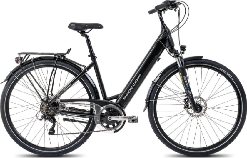 Elektrinis Dviratis Proeco:On Wave Ltd 1.0 504Wh Grafitt-Sølv-19" / L Elektrisk Sykkel (Dydis: 19" / L)