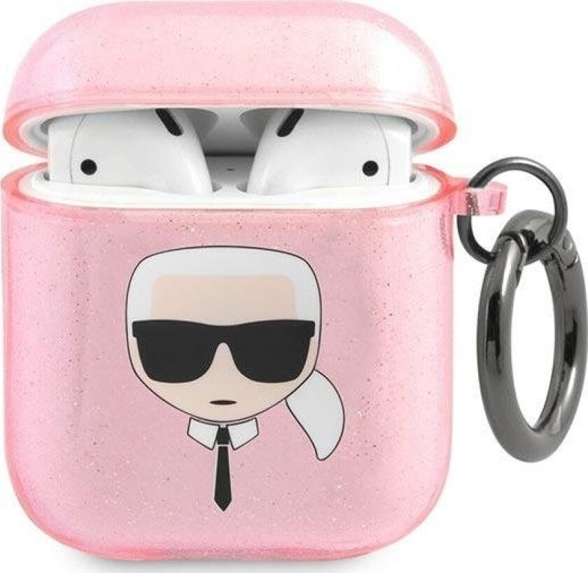 Veske Kla2ukhgp Apple Airpods Deksel Rosa/Rosa Glitter Karl`S Head