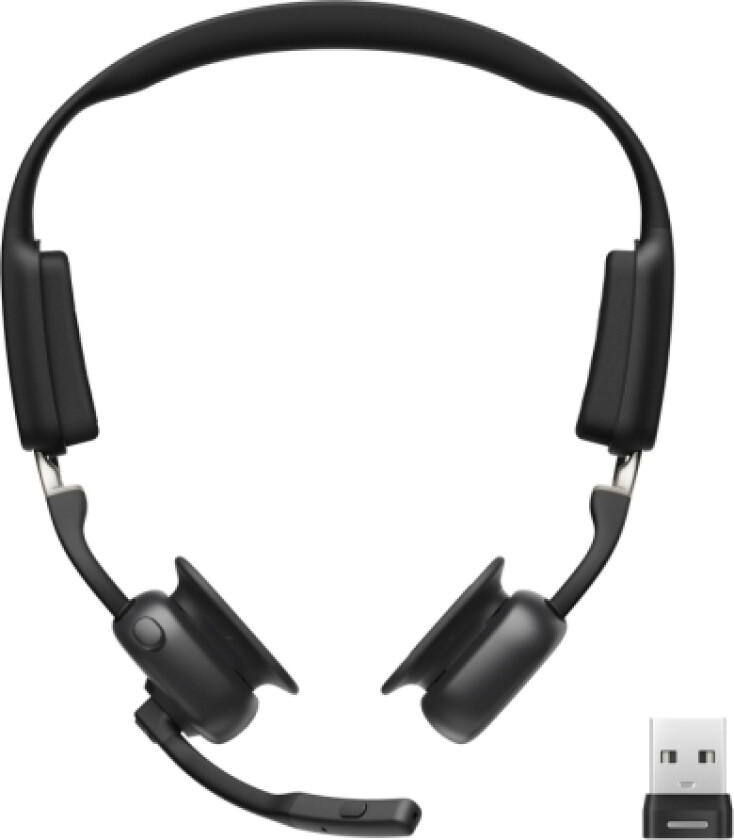 Shokz Openmeet Uc Wireless Bluetooth Bone Conduction Videoconferencing Headset With Usb-A Adapter