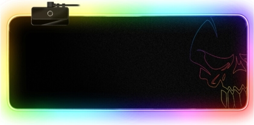 Darkskull, Sort, Flerfarget, Monokromatisk, Stoff, Gummi, Usb-Strøm, Antiskliunderlag, Musematte Til Gaming