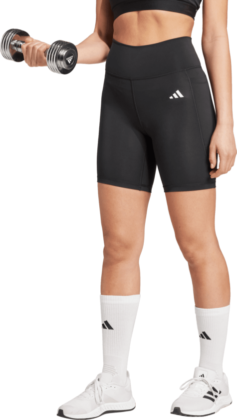 adidas Optime Essentials Stash Pocket 7-Inch Short Leggings, treningsshorts, dame BLACK