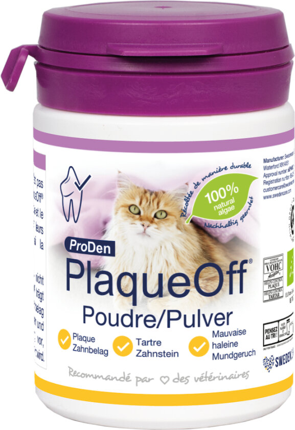 PlaqueOff tannpleie for katter - PlaqueOff pulver 40 g