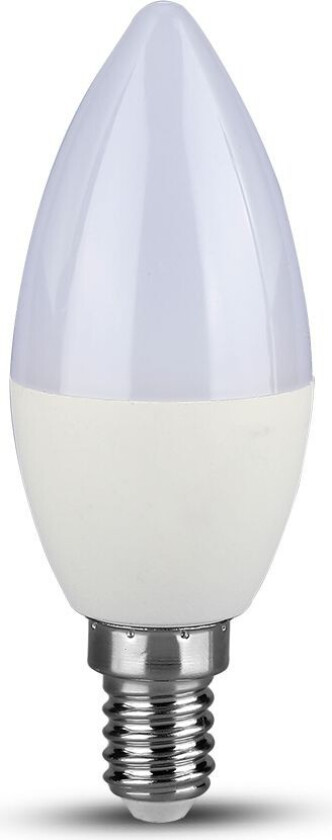 5,5W LED kronelyspære E14 - Lyspære, Samsung Chip, 6400K, Dempbar. - Kulør : Kald