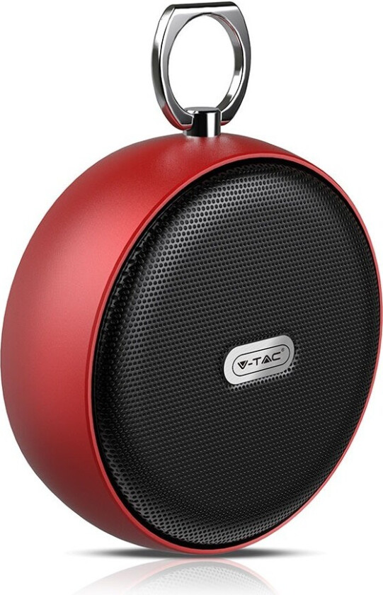 Bærbar Bluetooth-høyttaler - TWS-funksjon, 800mAh batteri, Rød.