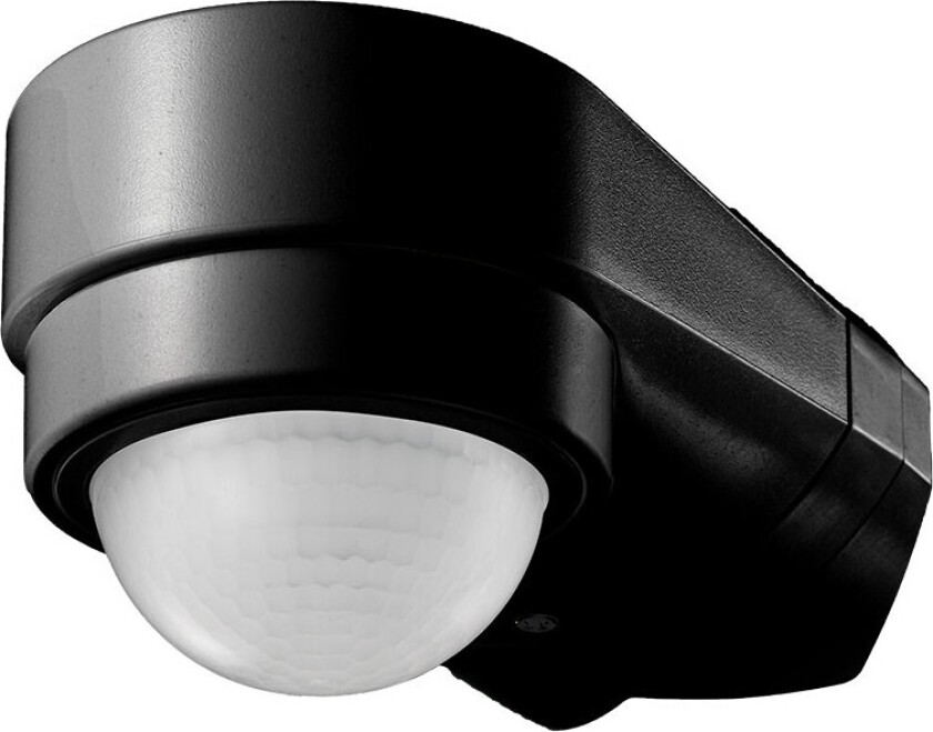 Infrarød sensor - justerbart hjørne, sort hus, IP65 (maks: 600W LED)