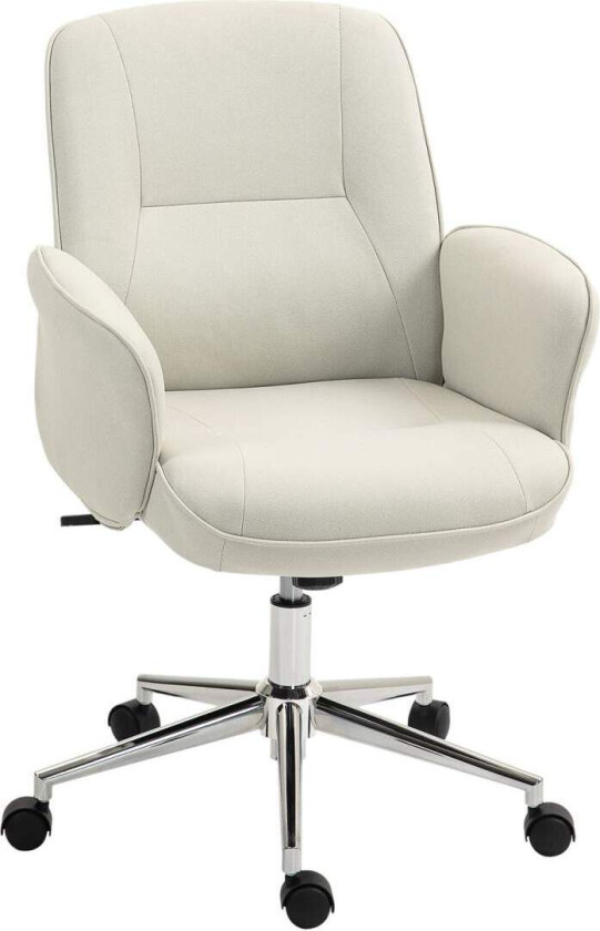 Kontorstol med vippefunksjon, skrivebordsstol, høydejusterbar svingstol, ergonomisk arbeidsstol, moderne, kan holde opptil 120 k