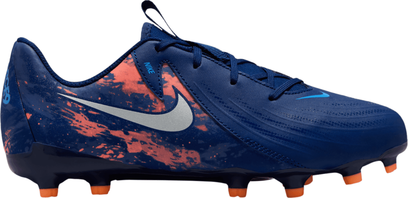 Phantom GX 2 Academy FG/MG Erling Haaland Q1 25, fotballsko gress og kunstgress, junior BLUE VOID/CHROME