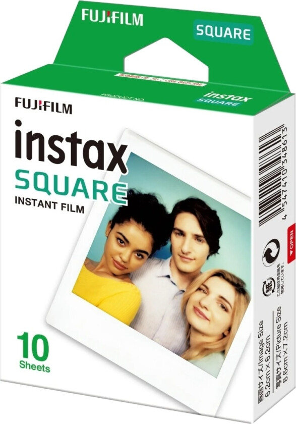 Fuji Instax fargefilm Square Blank 10pk
