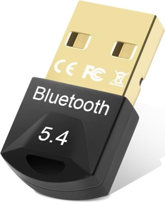 Bluetooth-dongler, 5.4 Bluetooth-dongel, USB Bluetooth-adapter, Bluetooth for PC-nøkkel, USB Bluetooth, for hodesett, kontroller, tastatur, smarttelefon, T