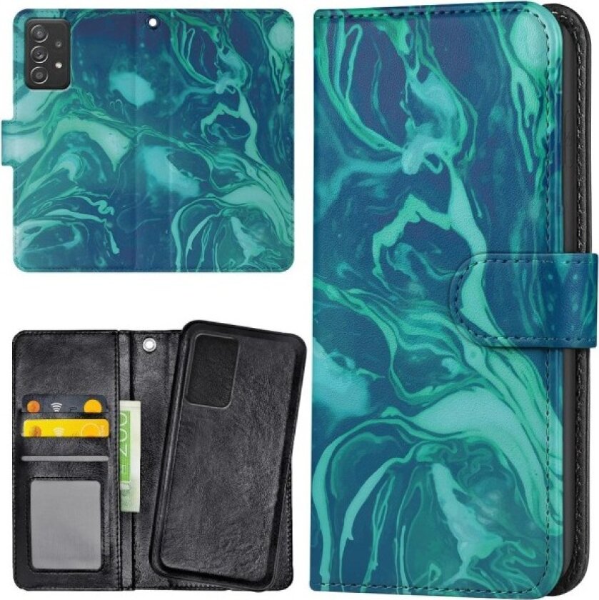 Samsung Galaxy A52/A52s 5G - Lommebok Deksel Marmor Multicolor