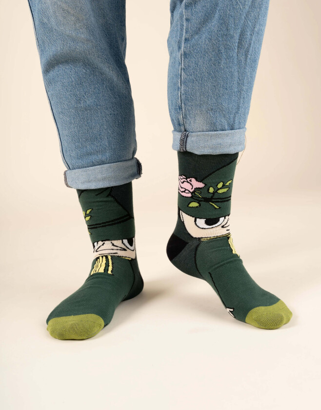 Snufkin Sokker, Grønn, 31-34 - Sokker - Bomull,Elastan,Polyamid