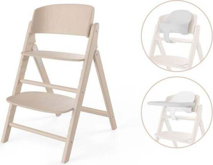 Click & Fold Matstol 3-in-1, All Natural - Sammenleggbare barnestoler - Bøk