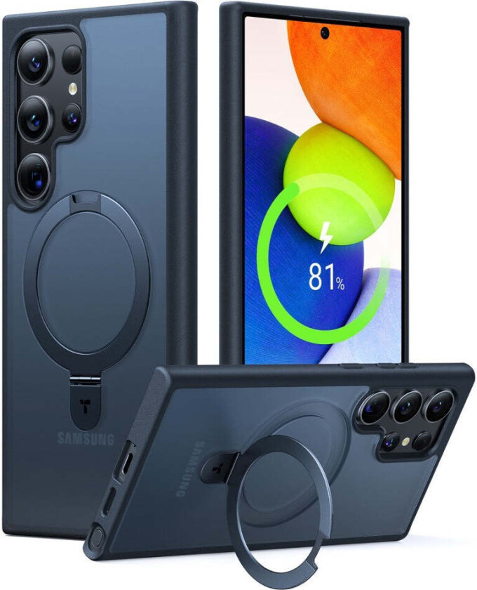 TORRAS Guardian Ostand Series Samsung Galaxy S24 Ultra Deksel med MagSafe og Kickstand - Svart