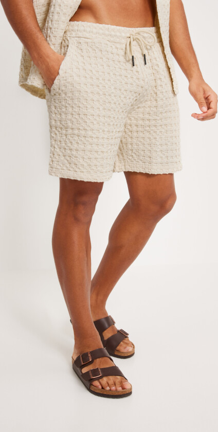 Waffle Shorts Shorts Beige