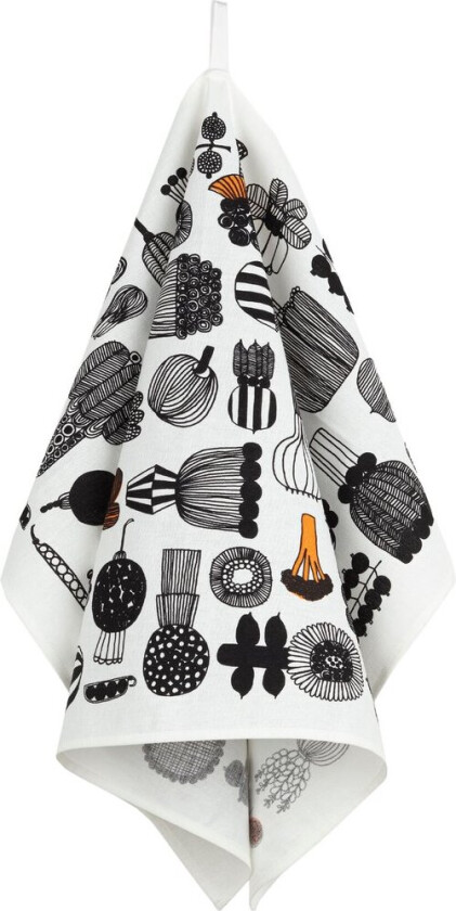 Puutarhurin parhaat kjøkkenhåndkle 47x70 cm White-black-orange