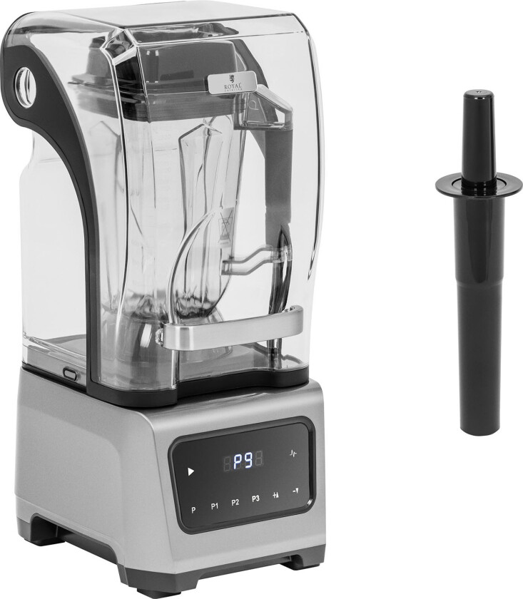 Stillegående blender med lydkapsling - 1680 W - 2,5 l - pulsfunksjon - digitalt display - 24 500 rpm - Royal Catering