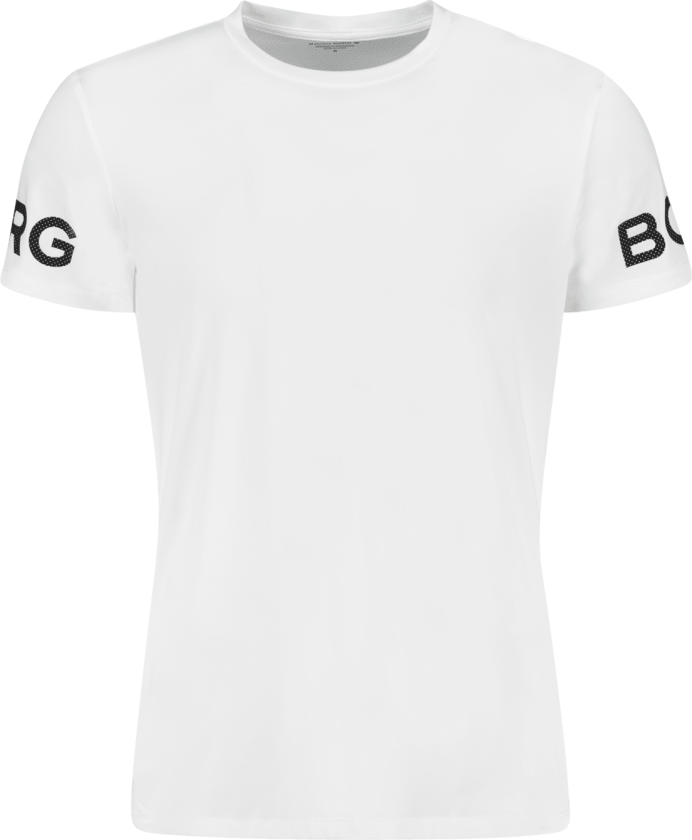 Borg T-Shirt, treningstrøye, herre Brilliant White