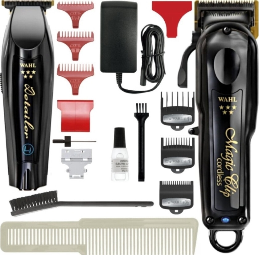 Professional Hair Clipper And Trimmer Set Cordless Barber Combo Wahp3025726