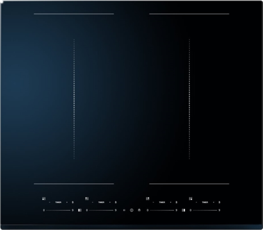 Hoi60f2flex - Induksjonskomfyrtopp - 4 Plater - Nisje - Bredde: 56 Cm - Dybde: 48 Cm - Svart