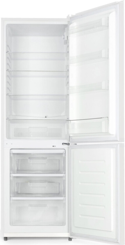 Cbf304we - Kjøleskap/Fryser - Bunnfryser - Bredde: 59.5 Cm - Dybde: 59.5 Cm - Høyde: 182.5 Cm - 304 Liter - Klasse E - Hvit