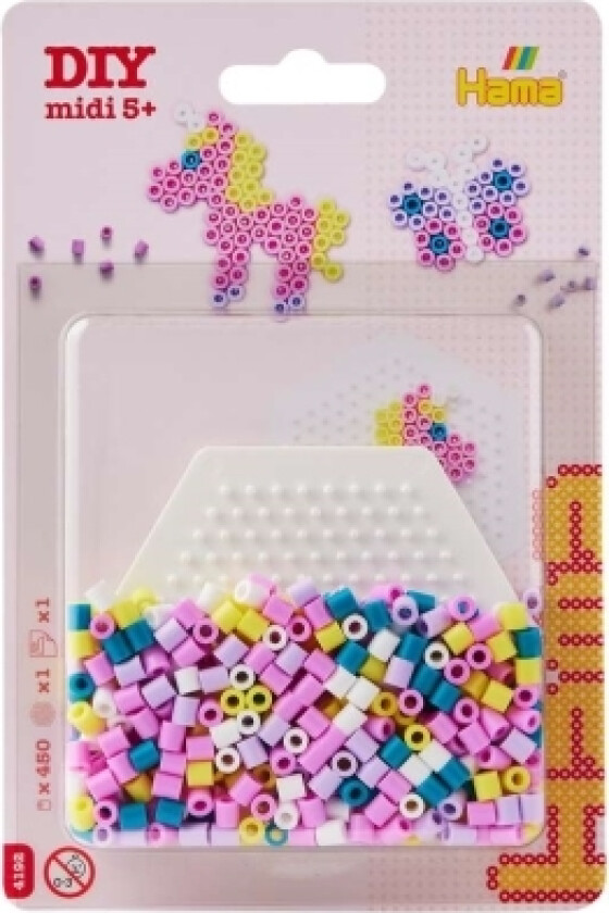 Hama Midi Blister Lille Hexagonal Plade + Perler