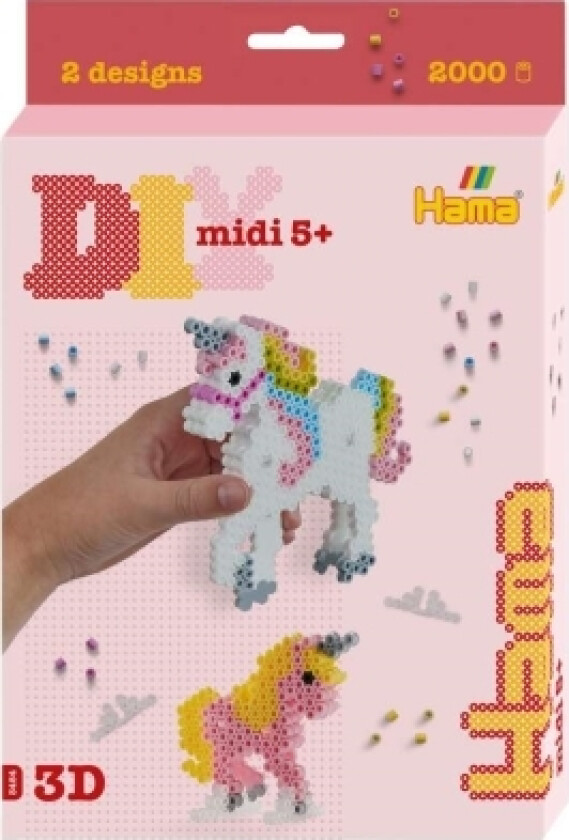 Hama Midi Ophængsæske Enhjørninger 3D
