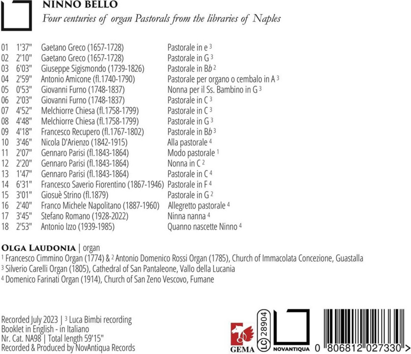 Olga Laudonia Ninno Bello CD