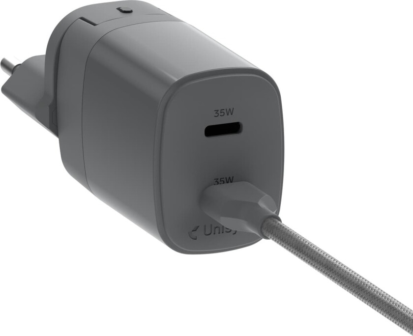 2-port 35W global multilader (grå)