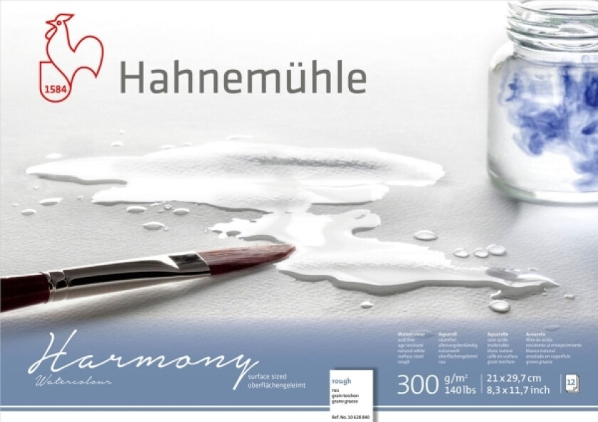 Hahnemühle Harmony Watercolor A 4 Grove 12 Ark 300 G (10628840)