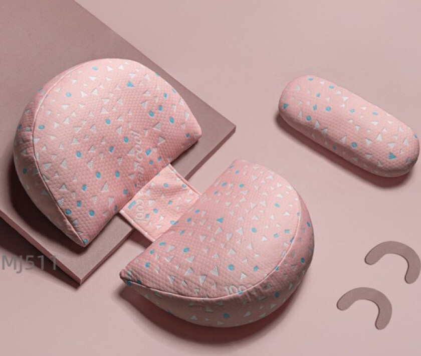 Graviditetspute midje beskyttelse side sovepute mage støtte sove side sovepute ammepute U-formet midjepute sommer pink One Size