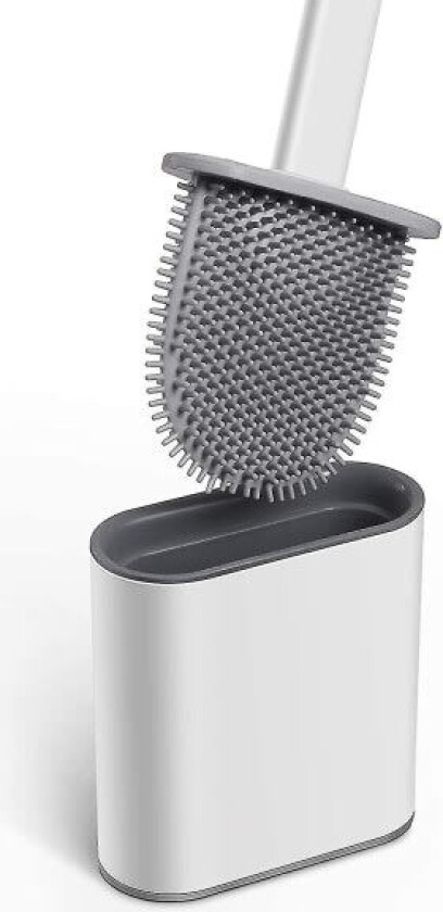 Silikon toalettbørste med holder Antibakteriell veggmontert