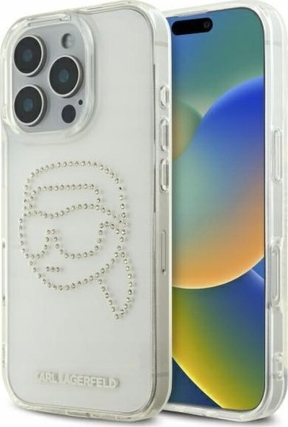 Klhcp16lhkhdcelt Apple Iphone 16 Pro 6,3" Gjennomsiktig/Telefondeksel Gjennomsiktig Iml Rhinestones Karl Head