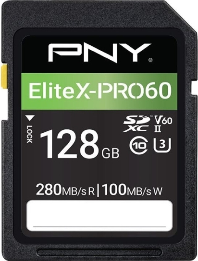 Pny Elitex-Pro60 128Gb Sdxc Class 10 Uhs-Ii 280Mb/S 100Mb/S